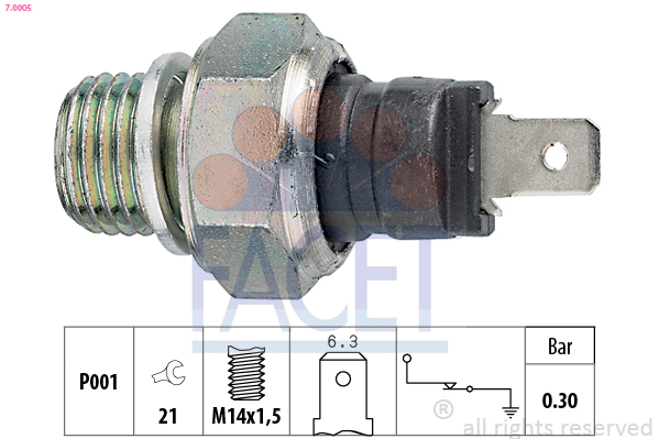 FACET Olietrykskontakt 70005 for ALFA ROMEO