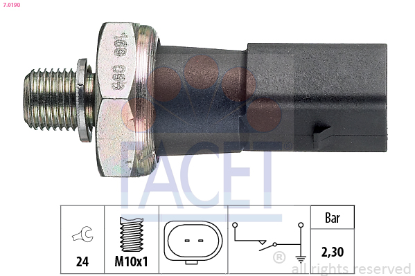 FACET Olietrykskontakt 70190 for VW AUDI PORSCHE