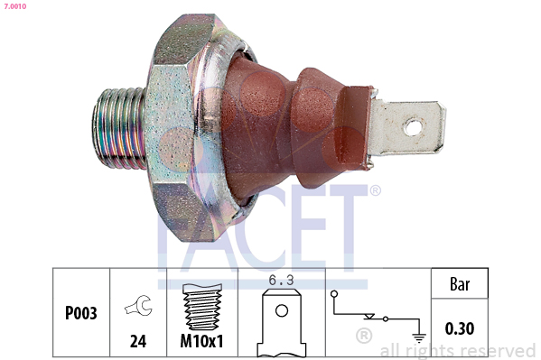 FACET Olietrykskontakt 70010 for SKODA VW