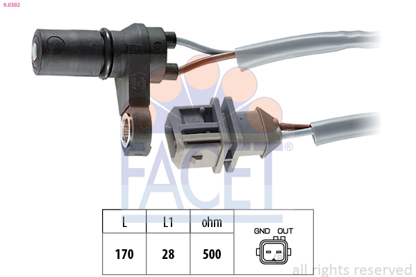 FACET Omdrejningssensor, automat gear 90392 for VOLVO