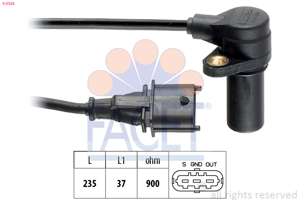 FACET Sensor, knastakselposition 90326 for OPEL GENERAL MOTORS HONDA