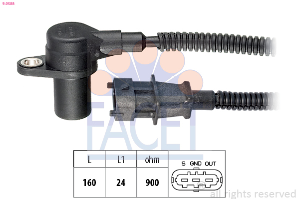 FACET Impulsgiver, krumtapaksel 90588 for KIA