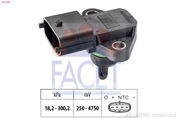 FACET Lufttrykssensor 103344 for HYUNDAI