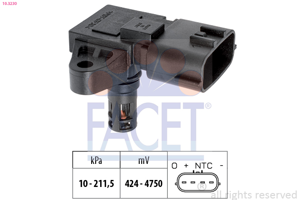 FACET Lufttrykssensor 103230 for MITSUBISHI SMART