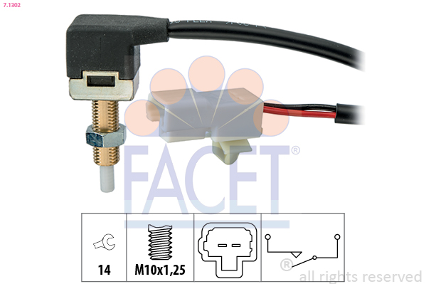 FACET Kontakt, koblingsbetjening (fartpilot) 71302 for KIA