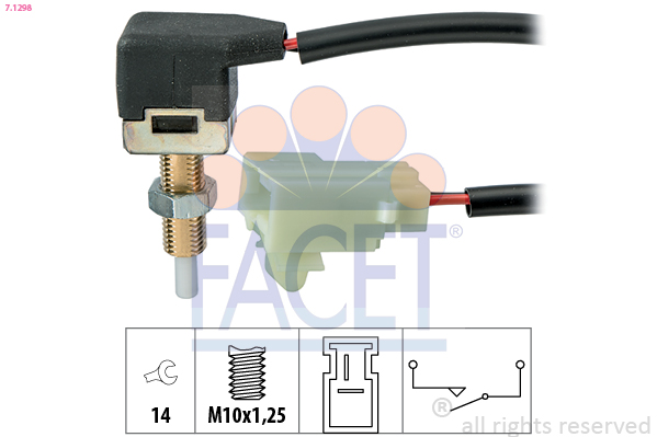FACET Kontakt, koblingsbetjening (fartpilot) 71298 for KIA
