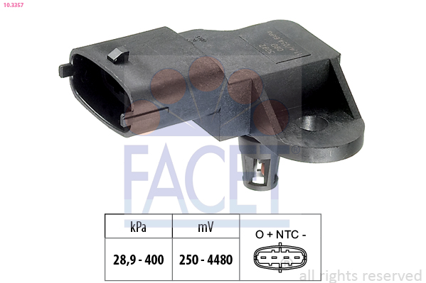 FACET Lufttrykssensor 103357 for VOLVO