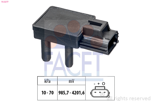 FACET Sensor,udstødningstryk 103277 for FORD FORD USA VOLVO PEUGEOT MAZDA
