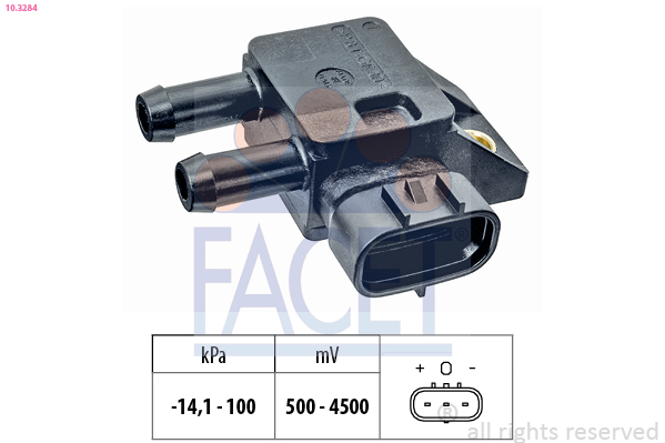 FACET Lufttrykssensor 103284 for FIAT MAZDA MITSUBISHI NISSAN HYUNDAI RENAULT TRUCKS