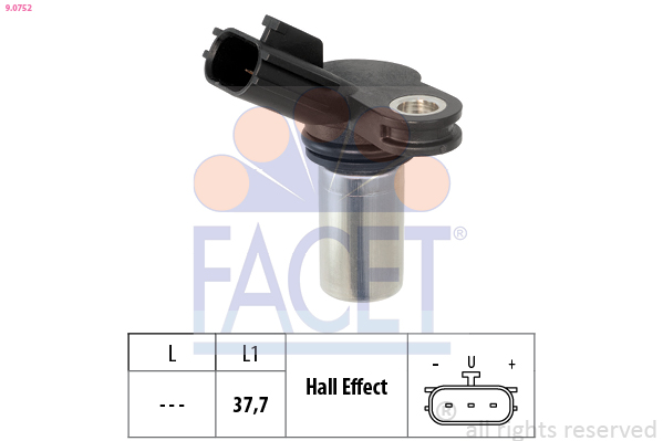 FACET Impulsgiver, krumtapaksel 90752 for INFINITI NISSAN RENAULT