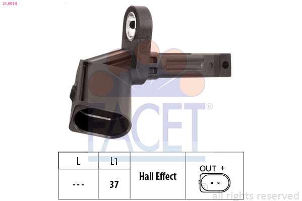 FACET ABS Sensor 210014 for BENTLEY