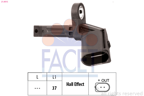 FACET ABS Sensor 210015 for BENTLEY