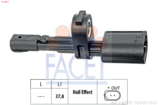 FACET ABS Sensor 210017 for VW MAN