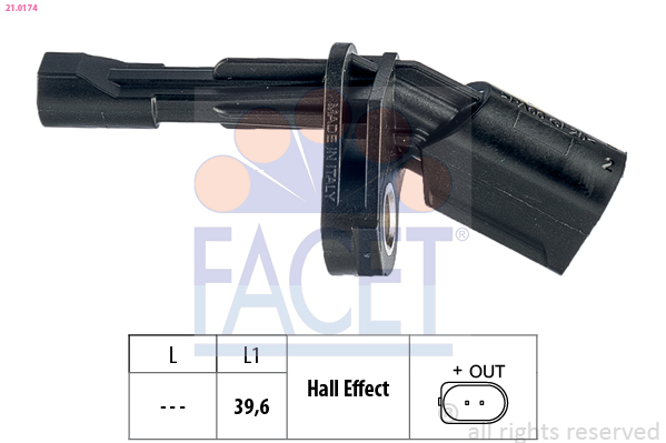 FACET ABS Sensor 210174 for VW