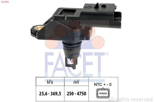 FACET Lufttrykssensor 103328 for FORD USA GENERAL MOTORS TOYOTA DS