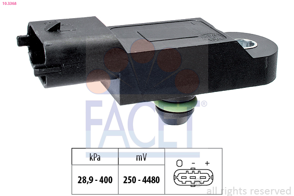 FACET Lufttrykssensor 103368 for OPEL GENERAL MOTORS FIAT MERCEDES-BENZ NISSAN RENAULT