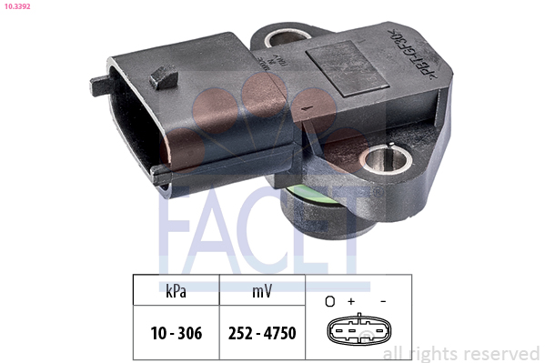 FACET Lufttrykssensor 103392 for SSANGYONG