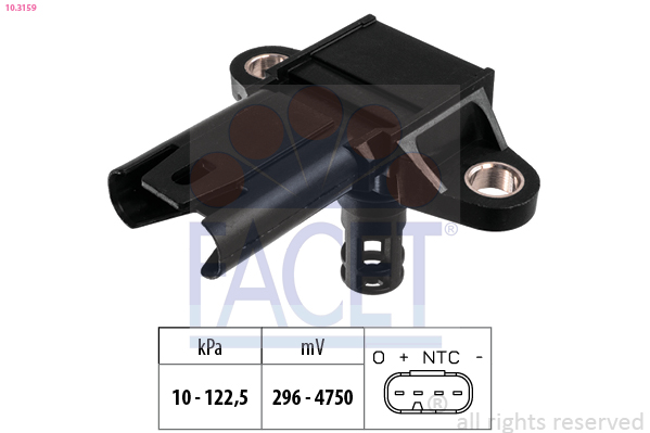FACET Lufttrykssensor 103159 for BMW ROLLS-ROYCE