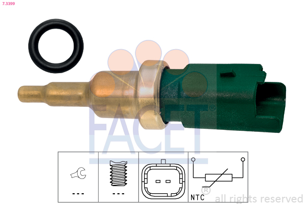FACET Sensor, kølevæsketemp. 73399 for GENERAL MOTORS VAUXHALL