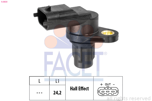 FACET Sensor, knastakselposition 90830 for KIA