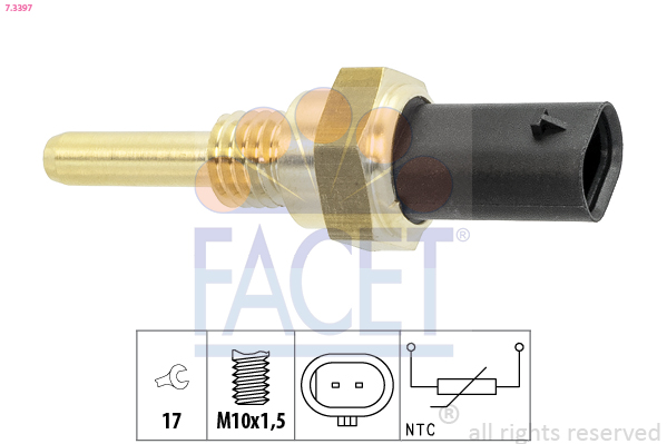 FACET Sensor, kølevæsketemp. 73397 for JAGUAR FORD LAND ROVER