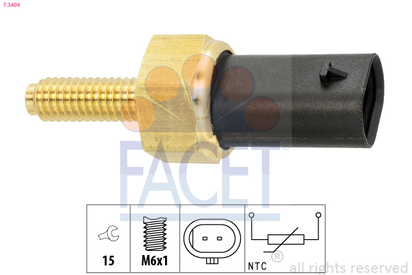 FACET Sensor, kølevæsketemp. 73404 for OPEL GENERAL MOTORS VAUXHALL