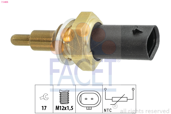 FACET Sensor, kølevæsketemp. 73405 for BMW CITROËN MINI TOYOTA