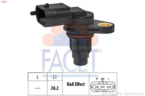 FACET Sensor, knastakselposition 90833 for KIA