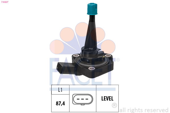 FACET Sensor, motorolieniveau 70227 for VW