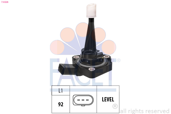 FACET Sensor, motorolieniveau 70228 for VW PORSCHE