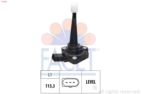 FACET Sensor, motorolieniveau 70238 for VW