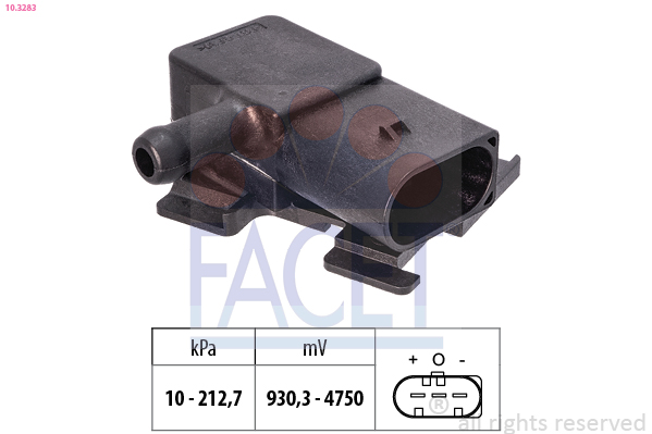 FACET Sensor,udstødningstryk 103283 for BMW MINI TOYOTA