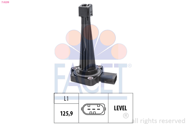 FACET Sensor, motorolieniveau 70239 for JAGUAR ASTON MARTIN LAND ROVER