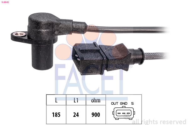 FACET Impulsgiver, krumtapaksel 90845 for IVECO KIA