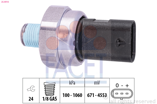 FACET Sensor, olietryk 250016 for GENESIS