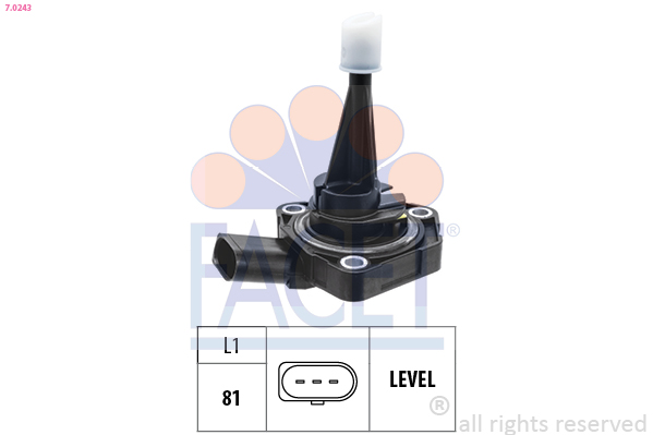 FACET Sensor, motorolieniveau 70243 for VW PORSCHE