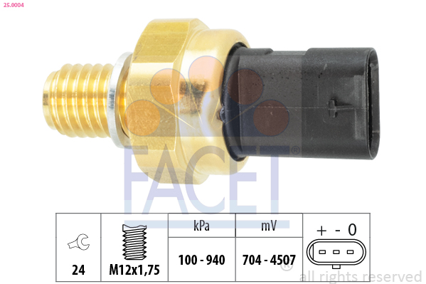 FACET Sensor, olietryk 250004 for OPEL MG GENERAL MOTORS VAUXHALL