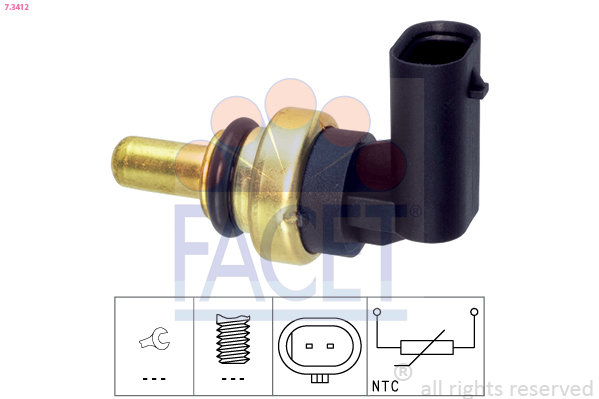 FACET Sensor, kølevæsketemp. 73412 for FORD JAGUAR LAND ROVER