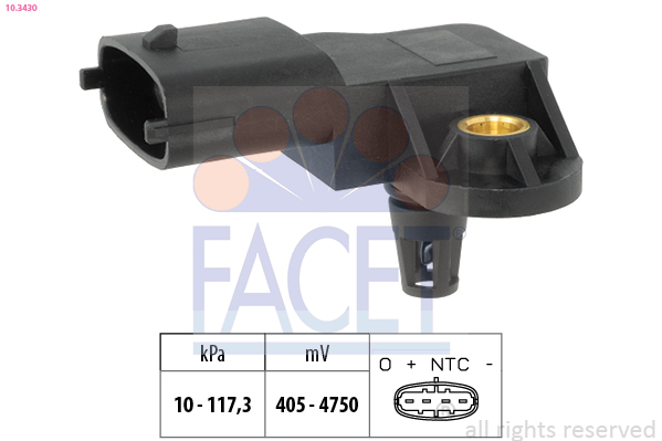 FACET Lufttrykssensor 103430 for DR CHERY