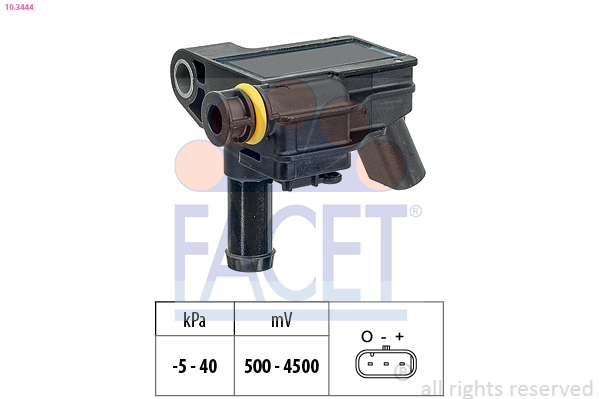FACET Sensor,udstødningstryk 103444 for FORD