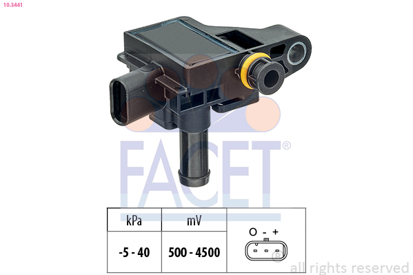 FACET Sensor,udstødningstryk 103441 for FORD USA FORD