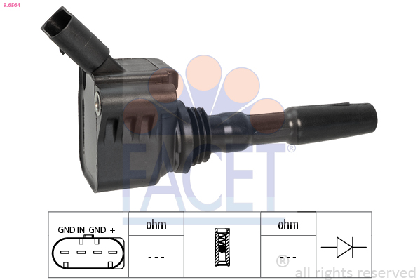 FACET Tændspole 9.6564 for VW