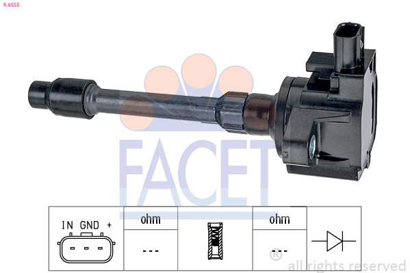 FACET Tændspole 96555 for HONDA
