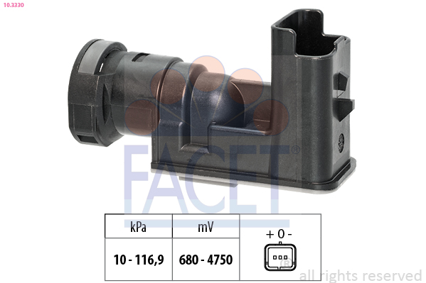 FACET Tryksensor, bremseforstærker 103330 for PEUGEOT DS CITROËN TOYOTA