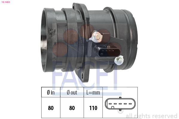 FACET Luftmængdesensor 101403 for VW PORSCHE