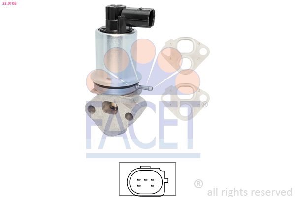 FACET EGR-ventil 230108 for VW