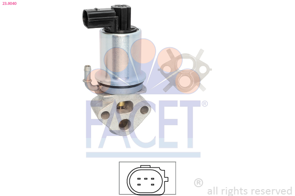 FACET EGR-ventil 230040 for VW