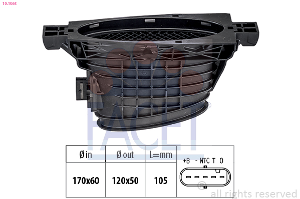 FACET Luftmængdesensor 101565 for MERCEDES-BENZ