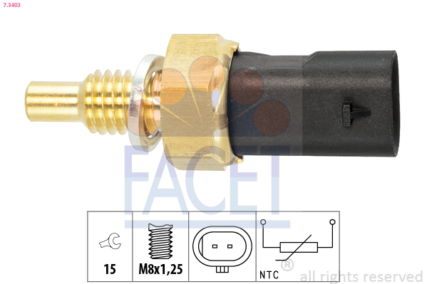FACET Sensor, kølevæsketemp. 73403 for GENERAL MOTORS