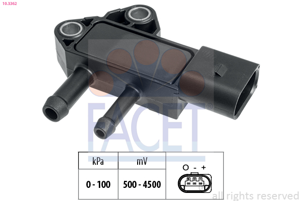 FACET Lufttrykssensor 103362 for OPEL GENERAL MOTORS PEUGEOT MAZDA MITSUBISHI SUBARU